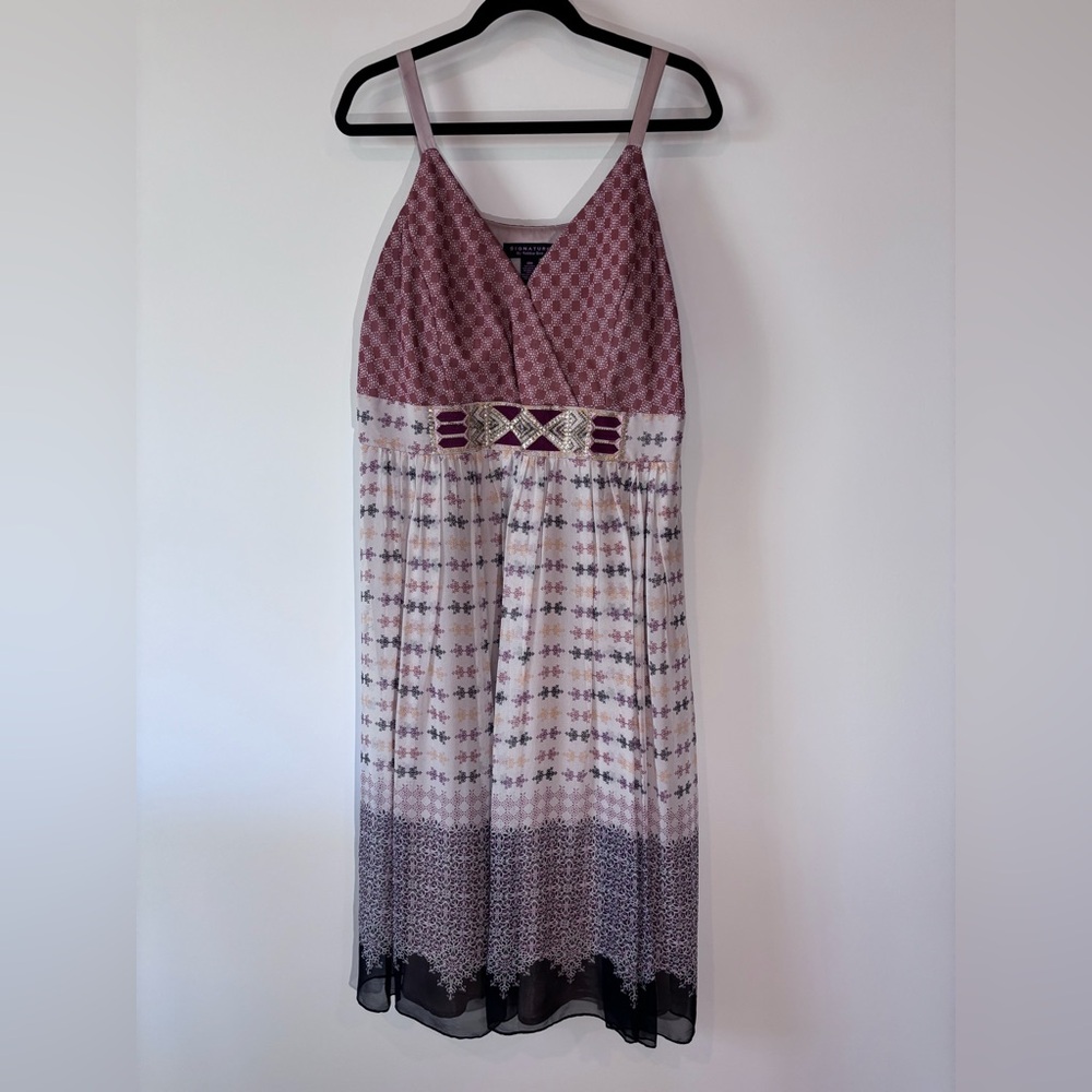 Exotic silk summer dress